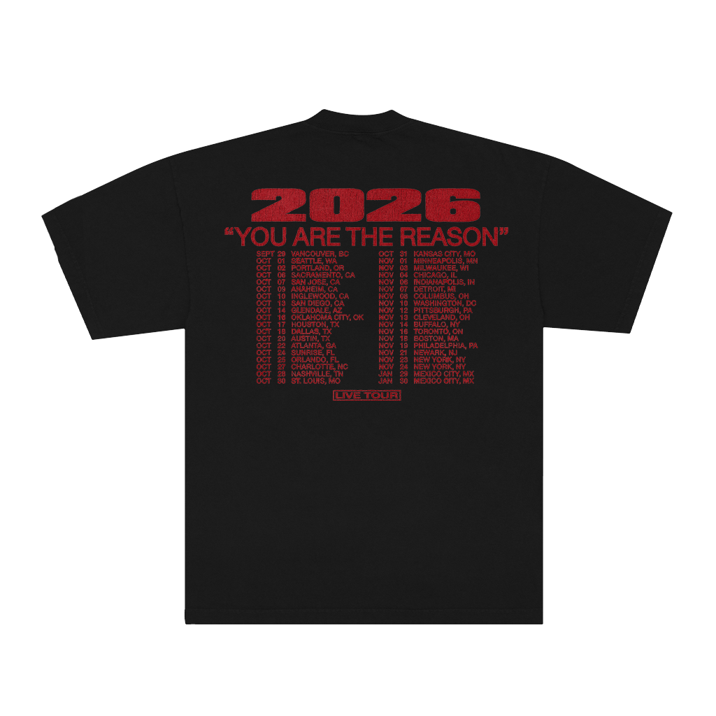 2026 You Are The Reason Dateback Tour Tee - Black